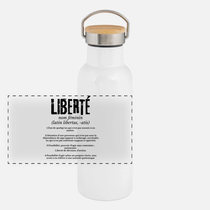 Liberté Gourde isotherme avec bouchon en bambou