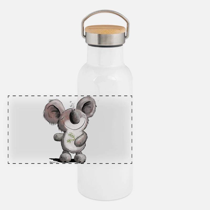 Koala Chouchou Gourde isotherme avec bouchon en bambou