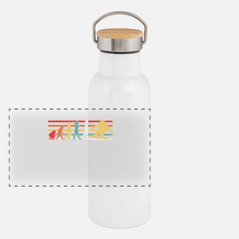 Panorama Thermosflasche mit Bambusdeckel