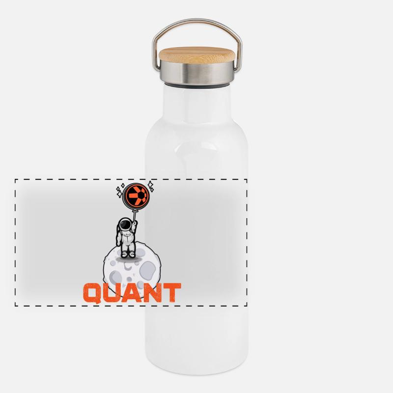 Quant crypto shirt Crypto Blockchain Money Cadeau Gourde isotherme avec bouchon en bambou