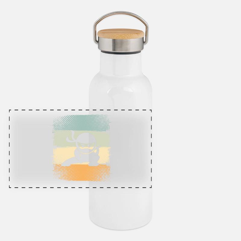 Panorama Thermosflasche mit Bambusdeckel