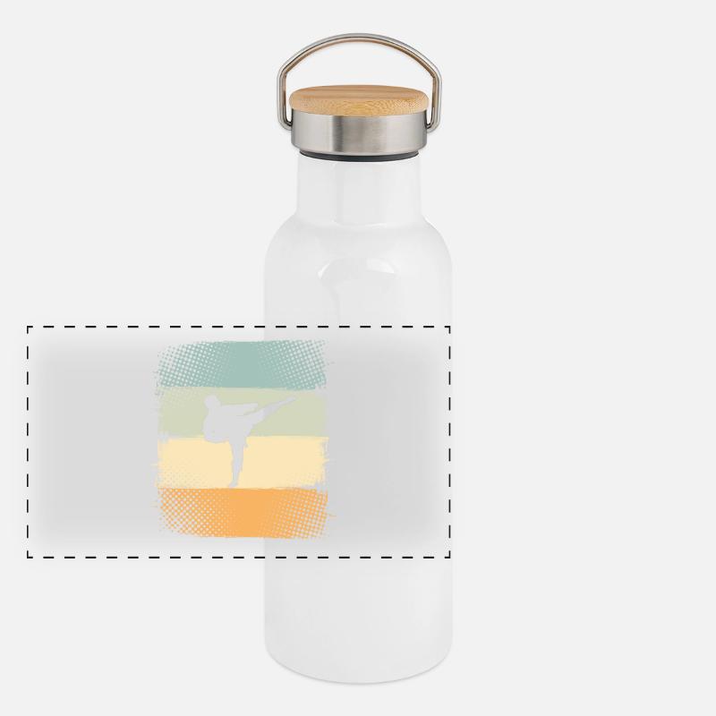 Panorama Thermosflasche mit Bambusdeckel