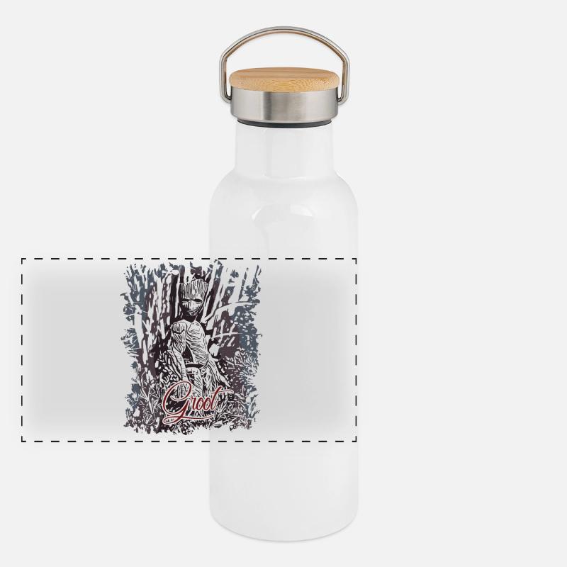 Wurzelmännlein Groot Panorama Thermosflasche mit Bambusdeckel
