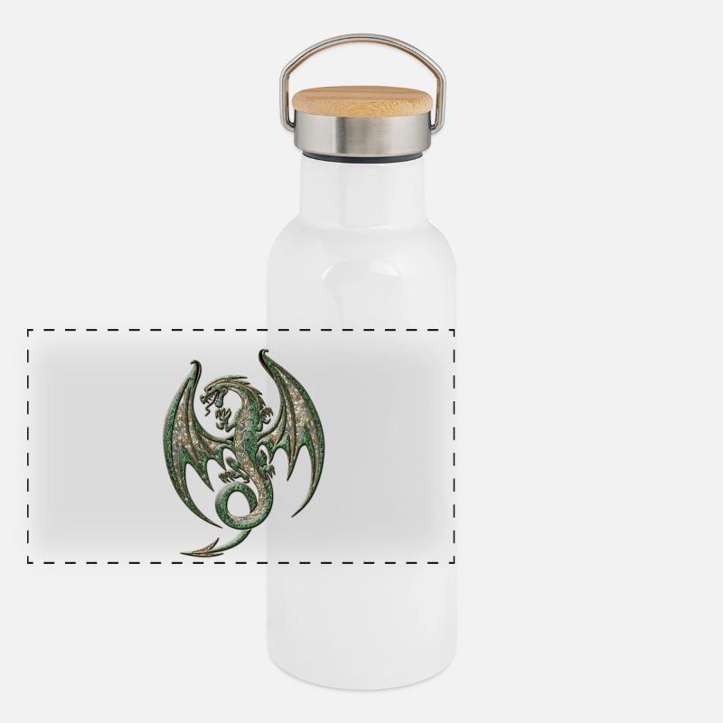 Merveilleux dragon élégant Gourde isotherme avec bouchon en bambou