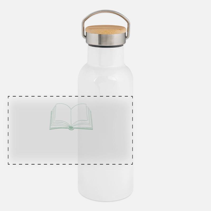 Books open book Panoramic Thermal Bottle with Bamboo Lid