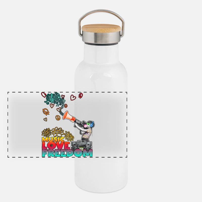 Cool Panorama Thermosflasche mit Bambusdeckel