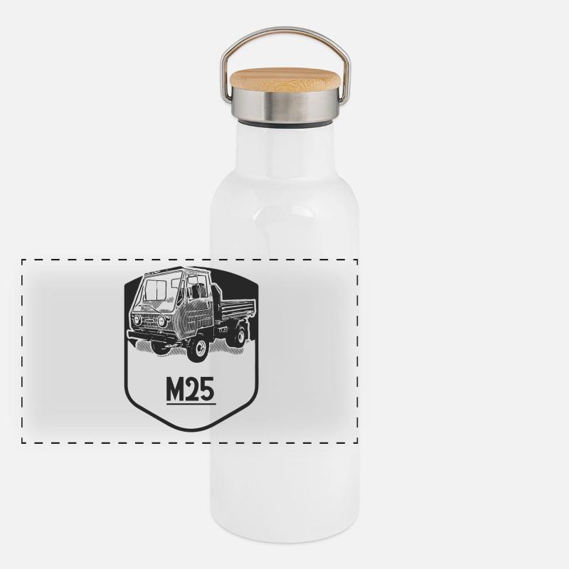 M25 Multicar Gourde isotherme avec bouchon en bambou