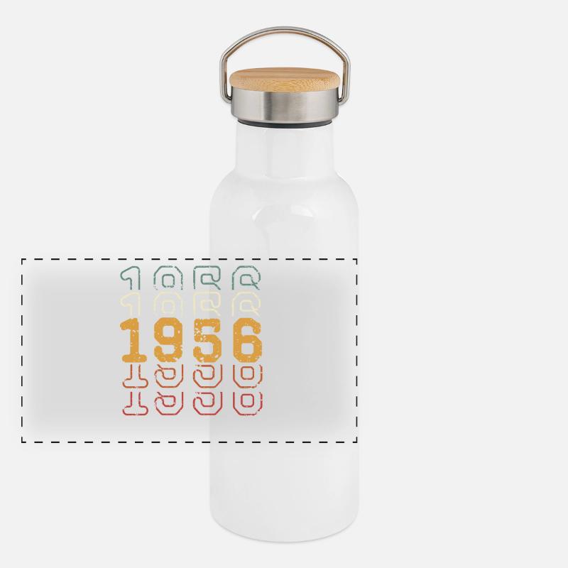 1956 Gourde isotherme avec bouchon en bambou