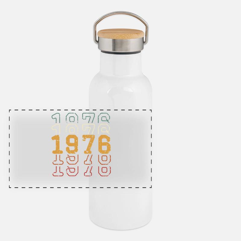 1976 Gourde isotherme avec bouchon en bambou