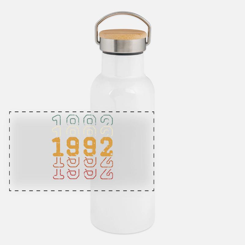 Panorama Thermosflasche mit Bambusdeckel
