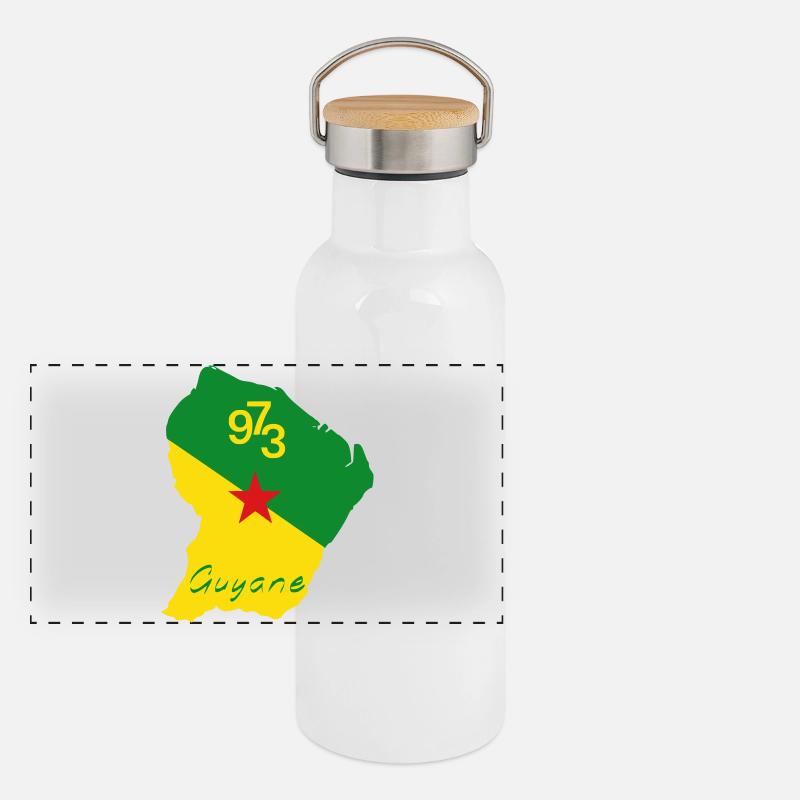 Guyana Panorama Thermosflasche mit Bambusdeckel