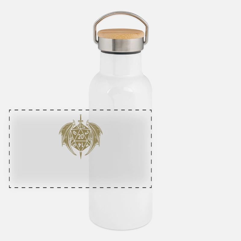 pen and paper dm cube Panoramic Thermal Bottle with Bamboo Lid