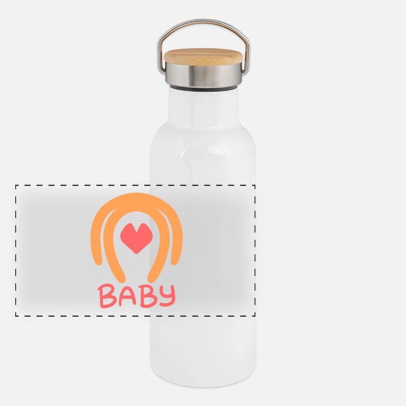 Bébé Gourde isotherme avec bouchon en bambou