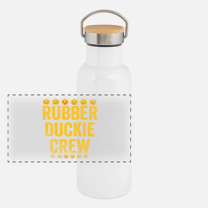 Rubber Duck Rubber Duckie Crew Panorama Thermosflasche mit Bambusdeckel