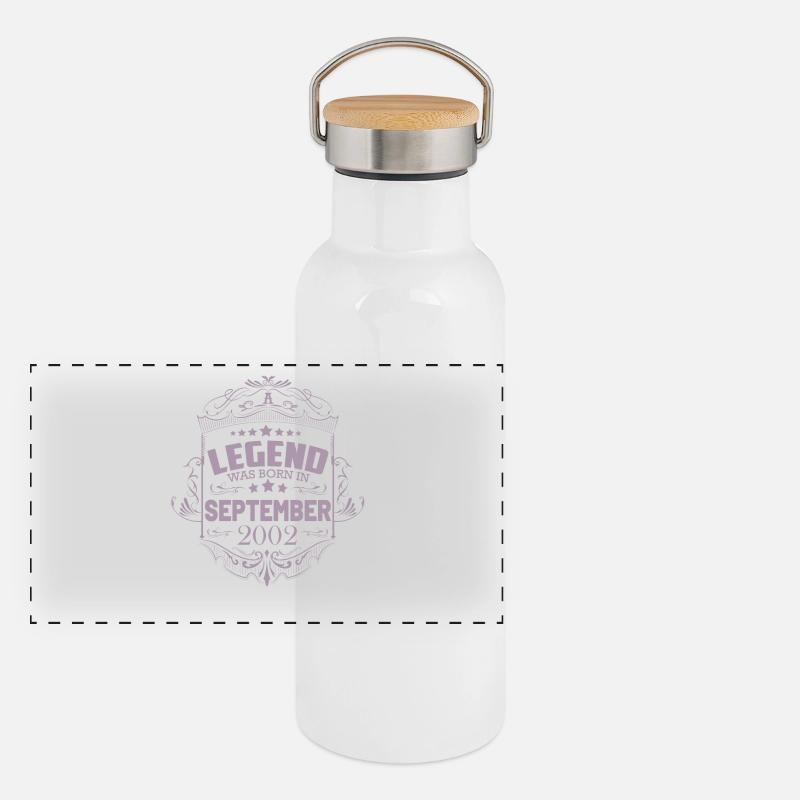 Nel settembre del 2002 è nata una leggenda - Thermos con coperchio in bambù - bianco