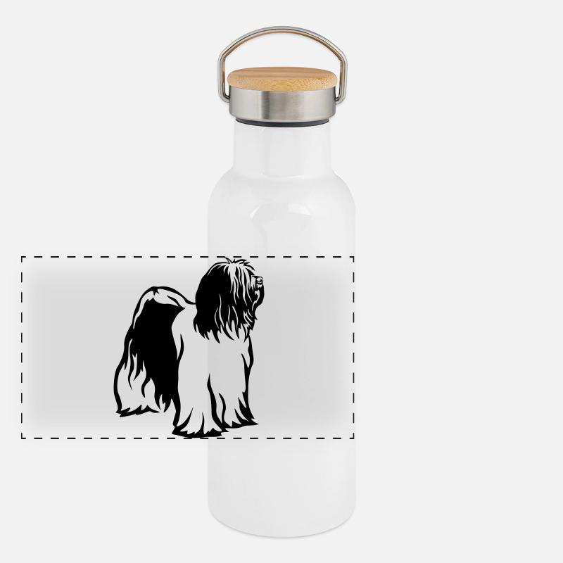 Panorama Thermosflasche mit Bambusdeckel
