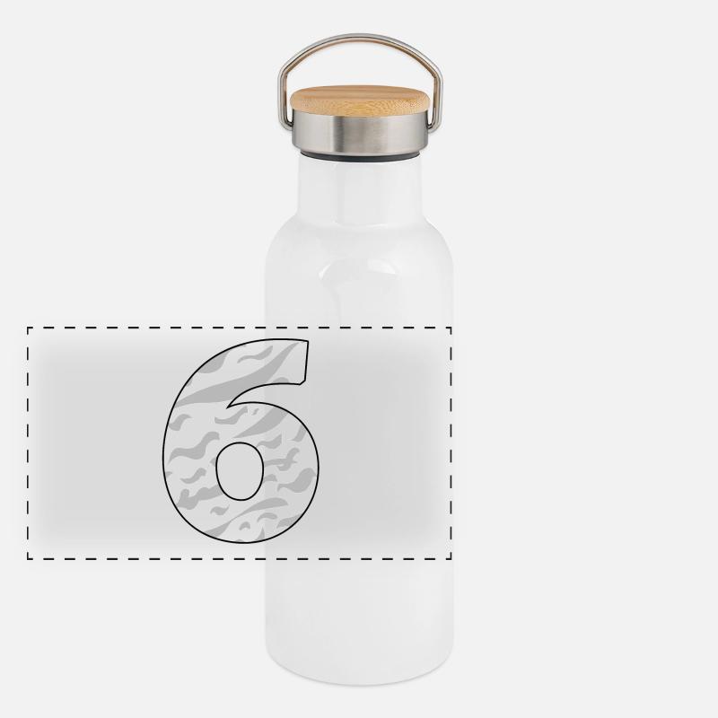 Six - 6 Panoramic Thermal Bottle with Bamboo Lid