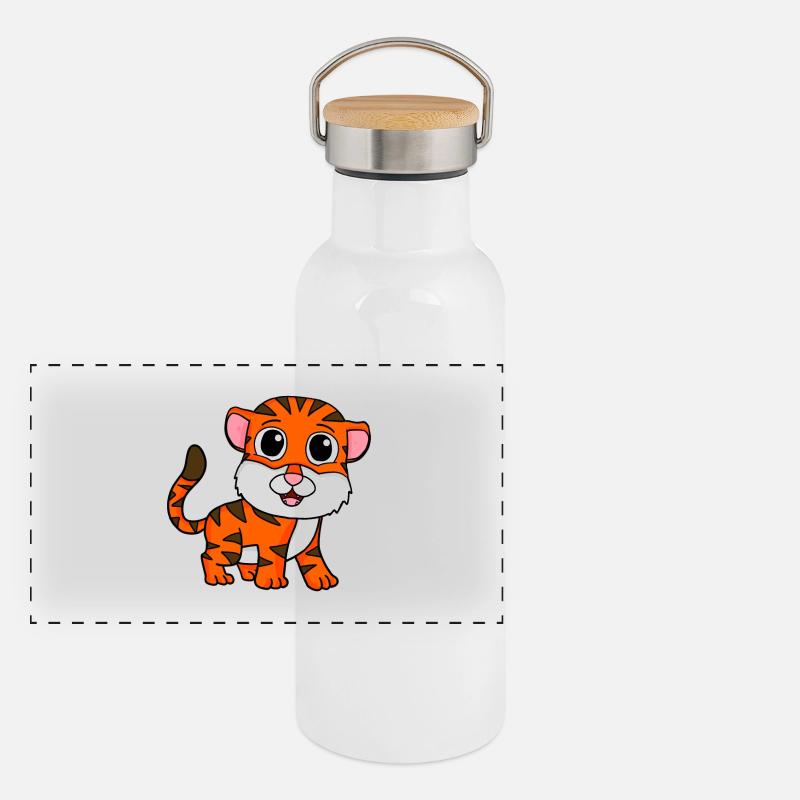 Tiger Panoramic Thermal Bottle with Bamboo Lid