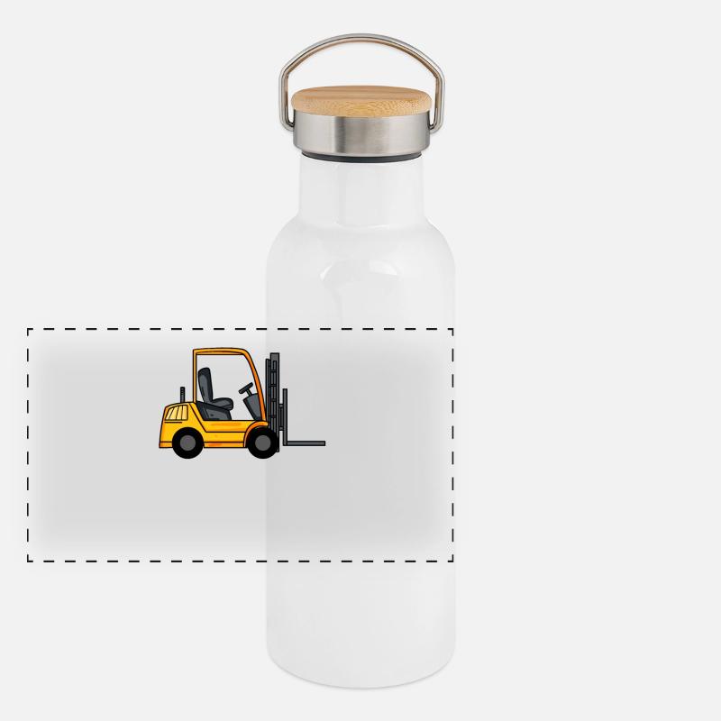 Chariot élévateur Gourde isotherme avec bouchon en bambou