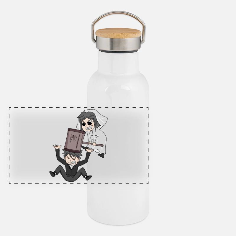 Marriage Meme Funny Panoramic Thermal Bottle with Bamboo Lid