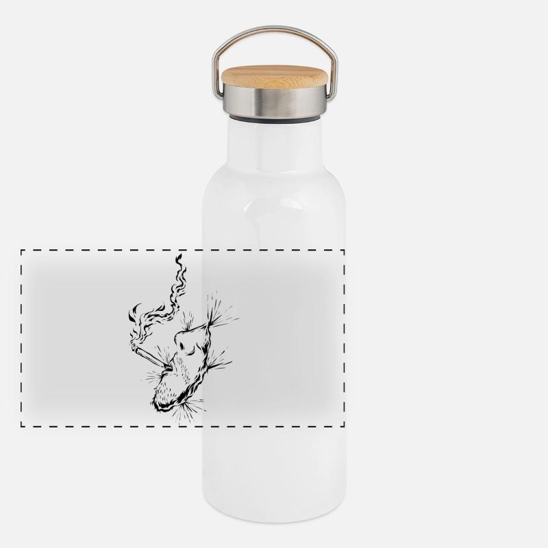 Cigarette Gourde isotherme avec bouchon en bambou