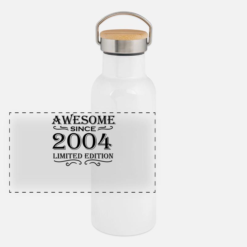 2004 - Born 2004 Panoramic Thermal Bottle with Bamboo Lid