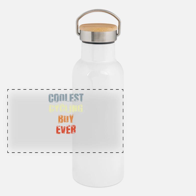 Garçon de vélo Gourde isotherme avec bouchon en bambou