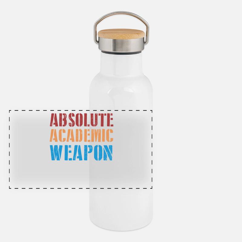 Students Absolute Academic Weapon Panoramic Thermal Bottle with Bamboo Lid