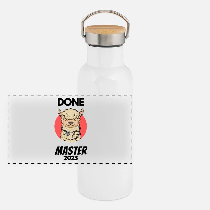 Master 2023 Gourde isotherme avec bouchon en bambou