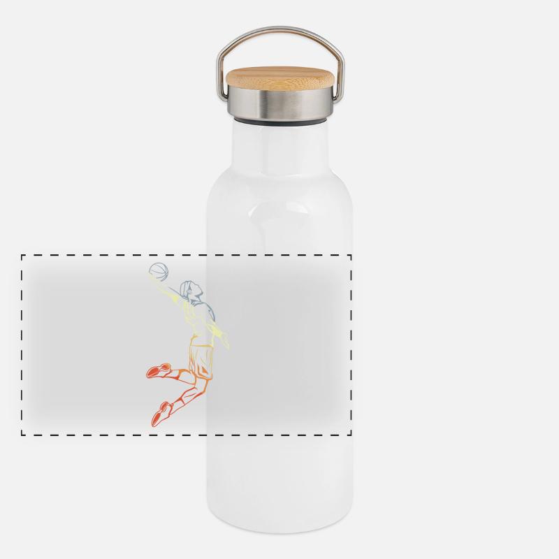 Gourde isotherme avec bouchon en bambou