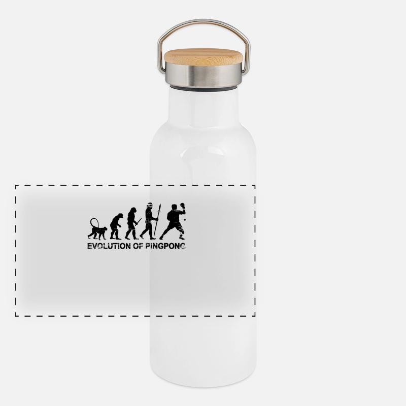 Evolution of Pingpong Panorama Thermosflasche mit Bambusdeckel
