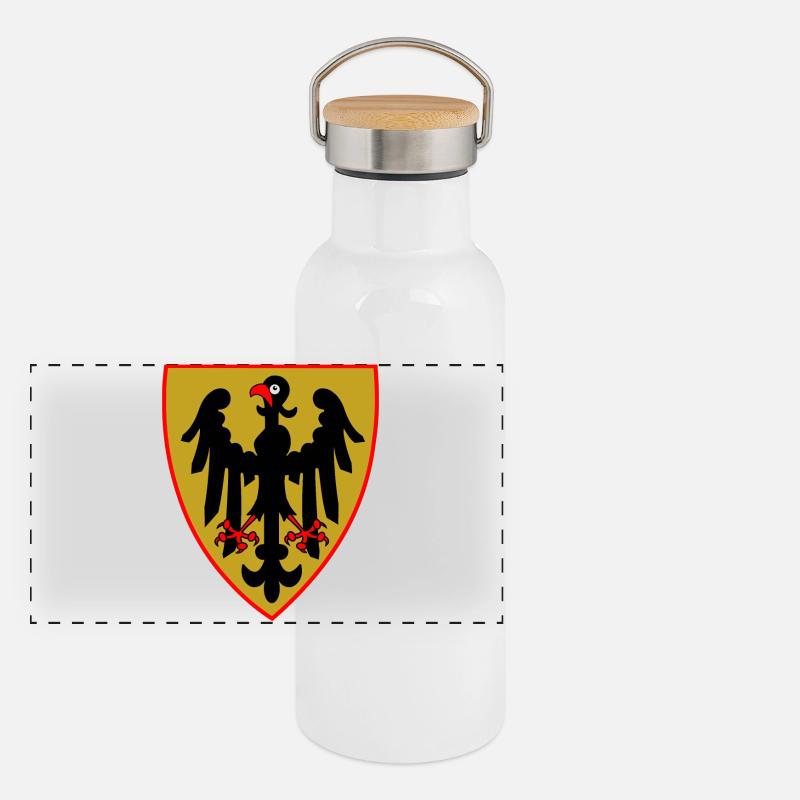 Saint Empire romain germanique Gourde isotherme avec bouchon en bambou