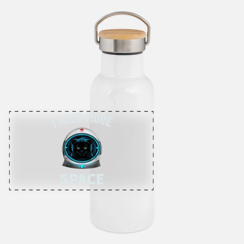 i need more space Panorama Thermosflasche mit Bambusdeckel