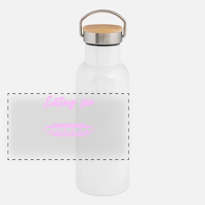 Zwillinge Schwanger Schwangerschaft 2023 Panorama Thermosflasche mit Bambusdeckel