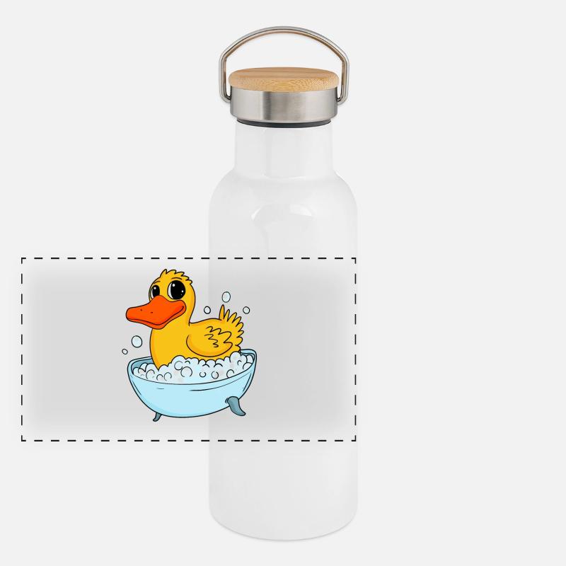 Bain de canard bain de canard bain Gourde isotherme avec bouchon en bambou