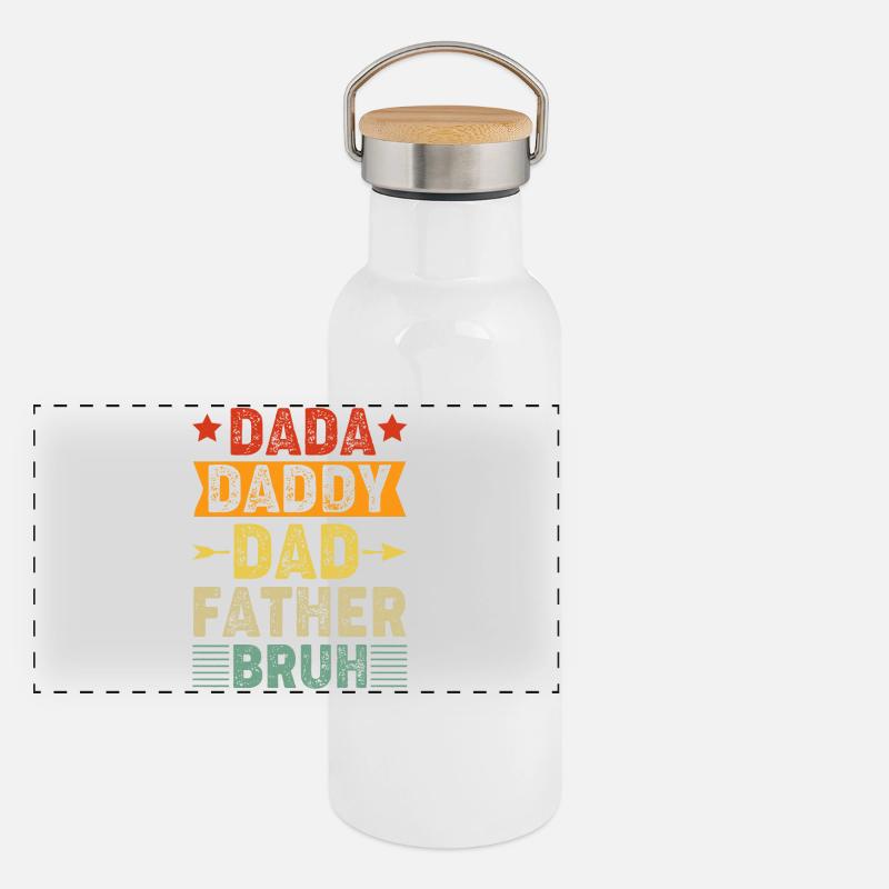 Design des Weihnachtsmann-Textstils Panorama Thermosflasche mit Bambusdeckel