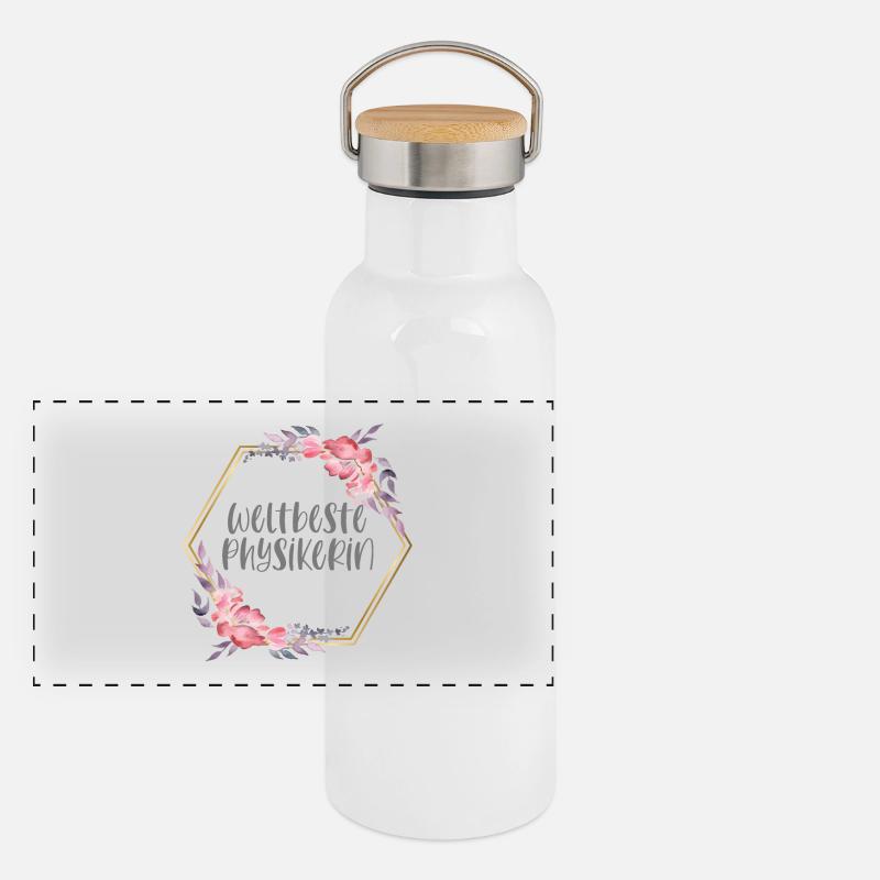 Weltbeste Physikerin Physik Beruf Geschenk Panorama Thermosflasche mit Bambusdeckel