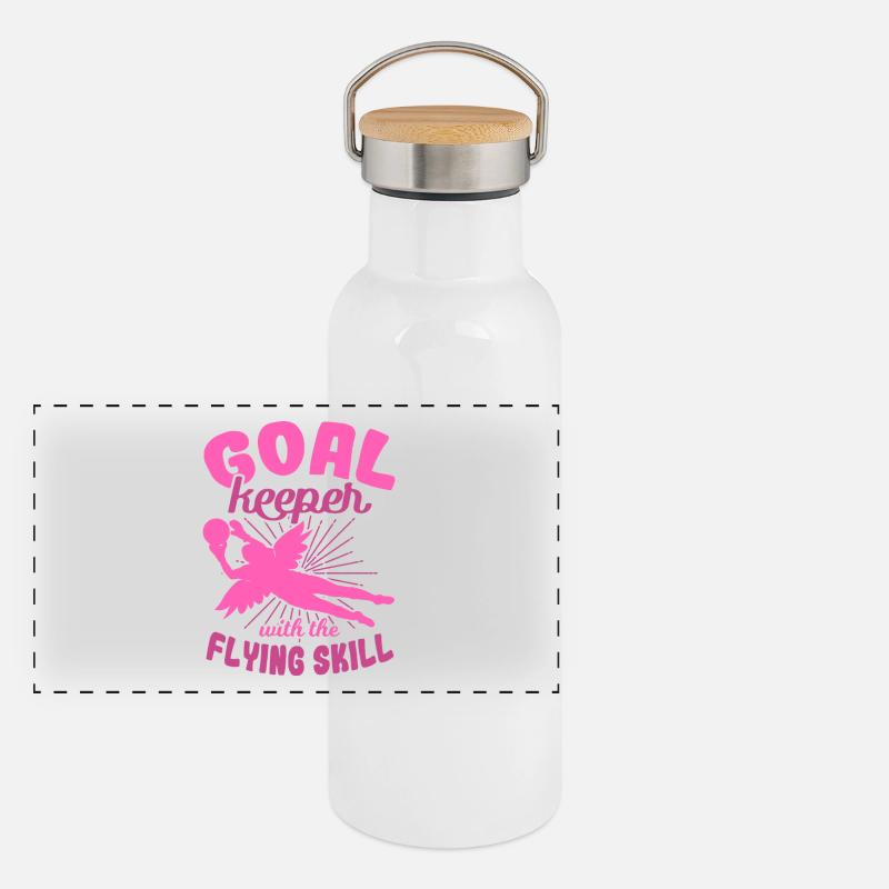 Goalkeeper Panoramic Thermal Bottle with Bamboo Lid