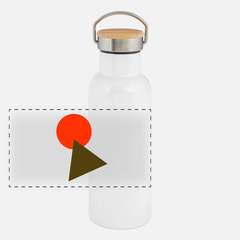 circle and triangle Panoramic Thermal Bottle with Bamboo Lid