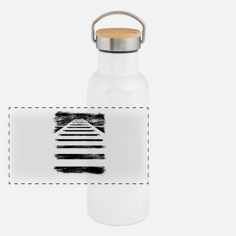Chemin de fer Gourde isotherme avec bouchon en bambou