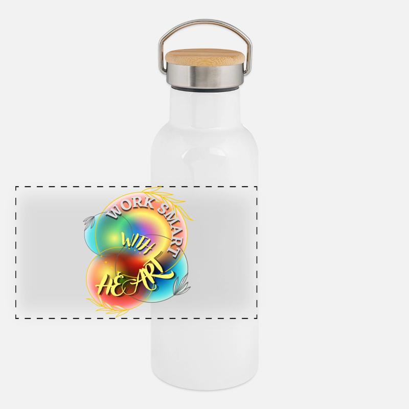 work smart with heart Panorama Thermosflasche mit Bambusdeckel