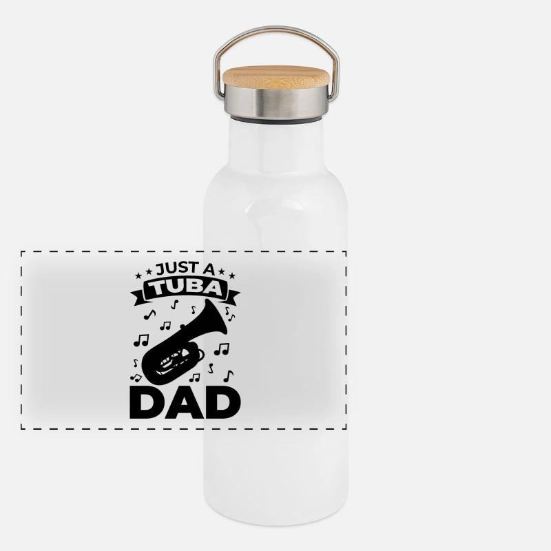 Papa tuba Gourde isotherme avec bouchon en bambou