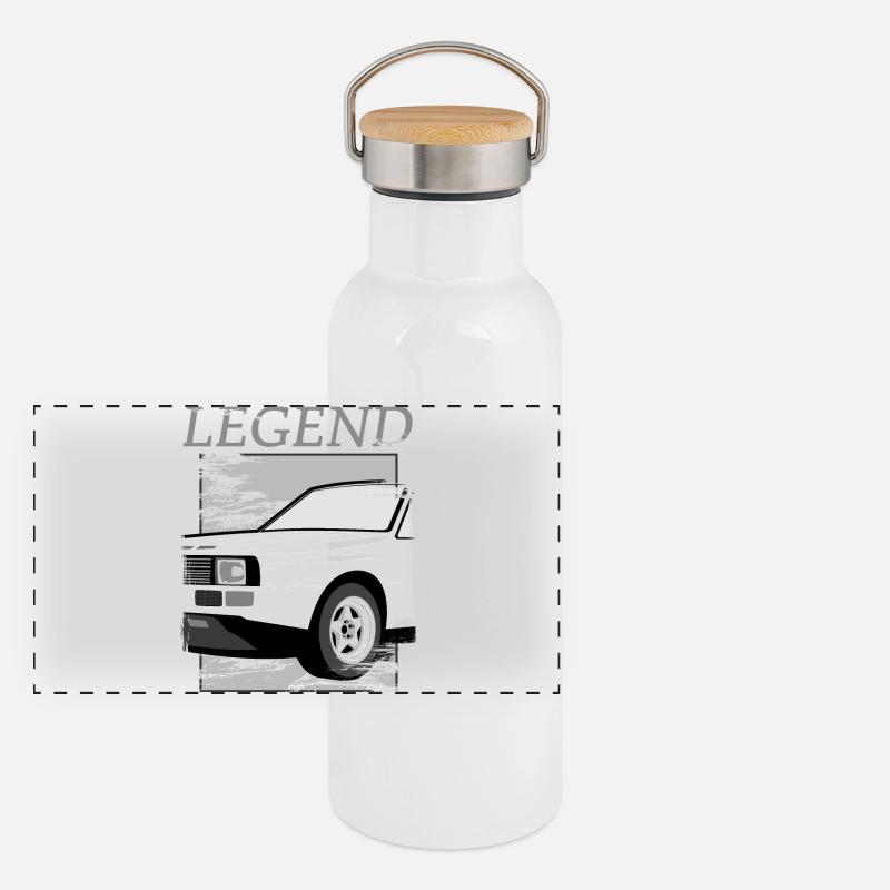 Rally Sport Quattro S1 E1 Panorama Thermosflasche mit Bambusdeckel