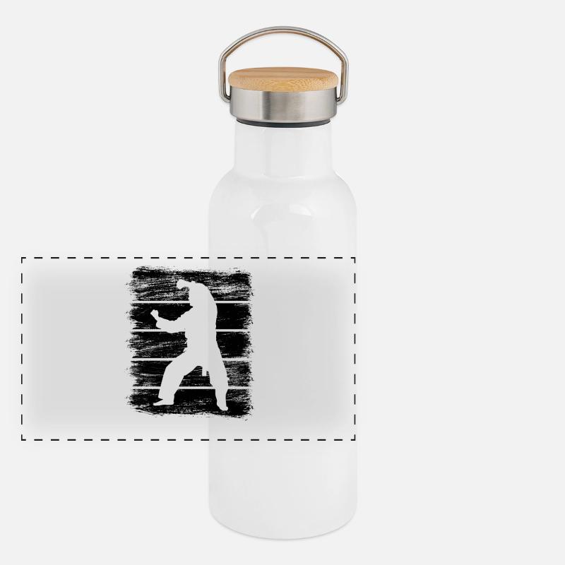 Karatéka Gourde isotherme avec bouchon en bambou
