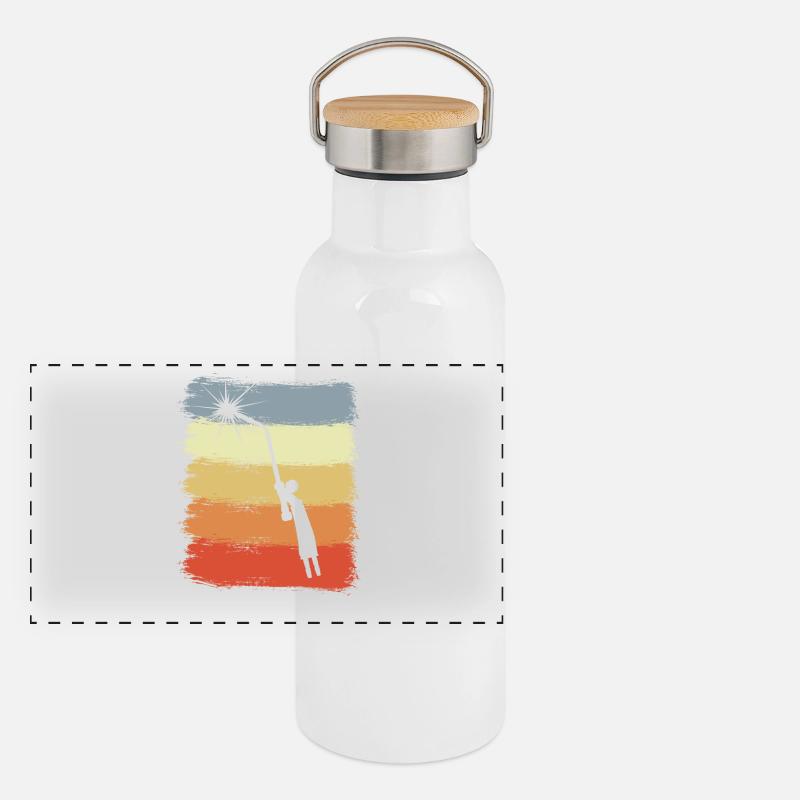 Soudure électronique Gourde isotherme avec bouchon en bambou