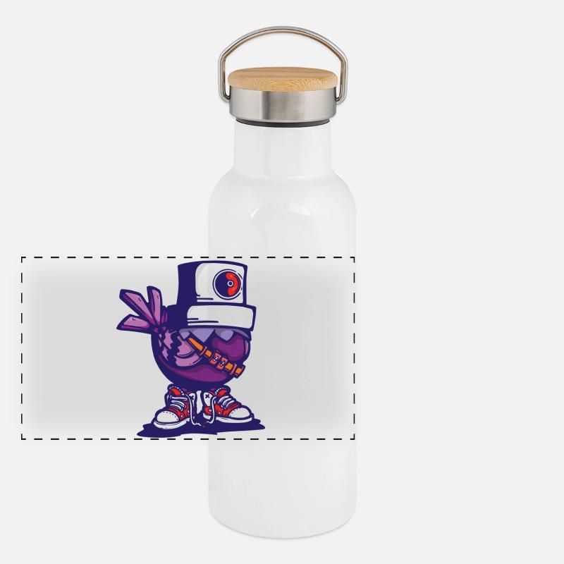 Bird cap Panoramic Thermal Bottle with Bamboo Lid