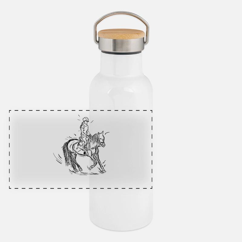 Gourde isotherme avec bouchon en bambou
