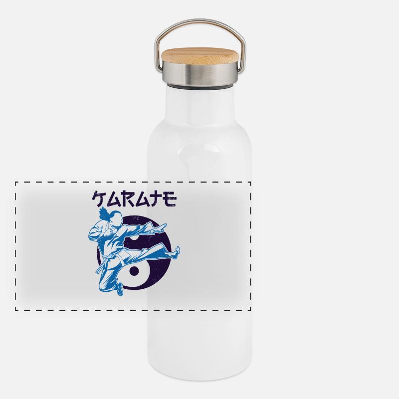 karate Panoramic Thermal Bottle with Bamboo Lid