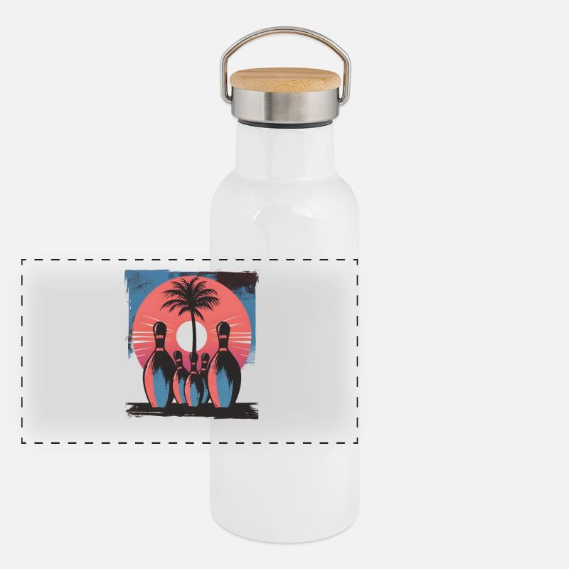 Gourde isotherme avec bouchon en bambou