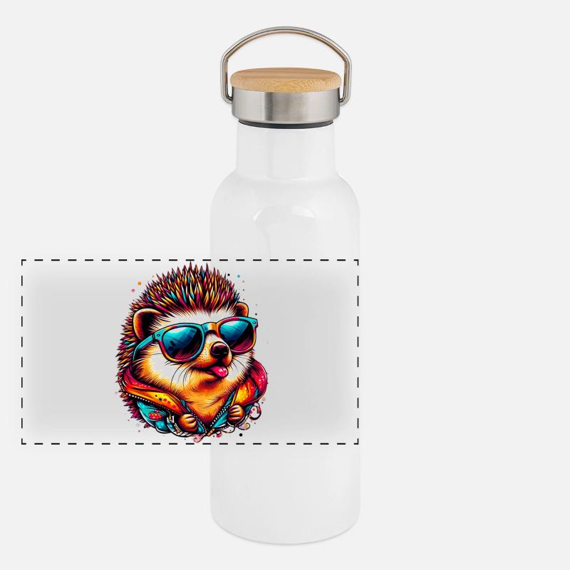 Hedgehog Panoramic Thermal Bottle with Bamboo Lid